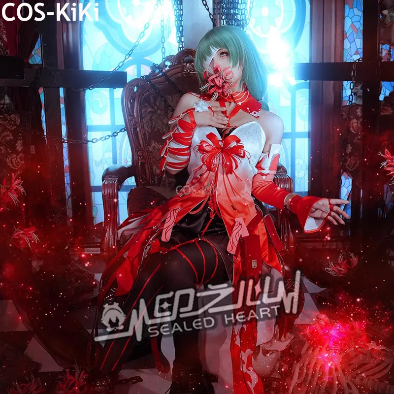 COS-KiKi Wuthering Waves Phrolova Red Spider Lily Game Suit Gorgeous Dress Uniform Cosplay Costume Halloween Party Outfit Women