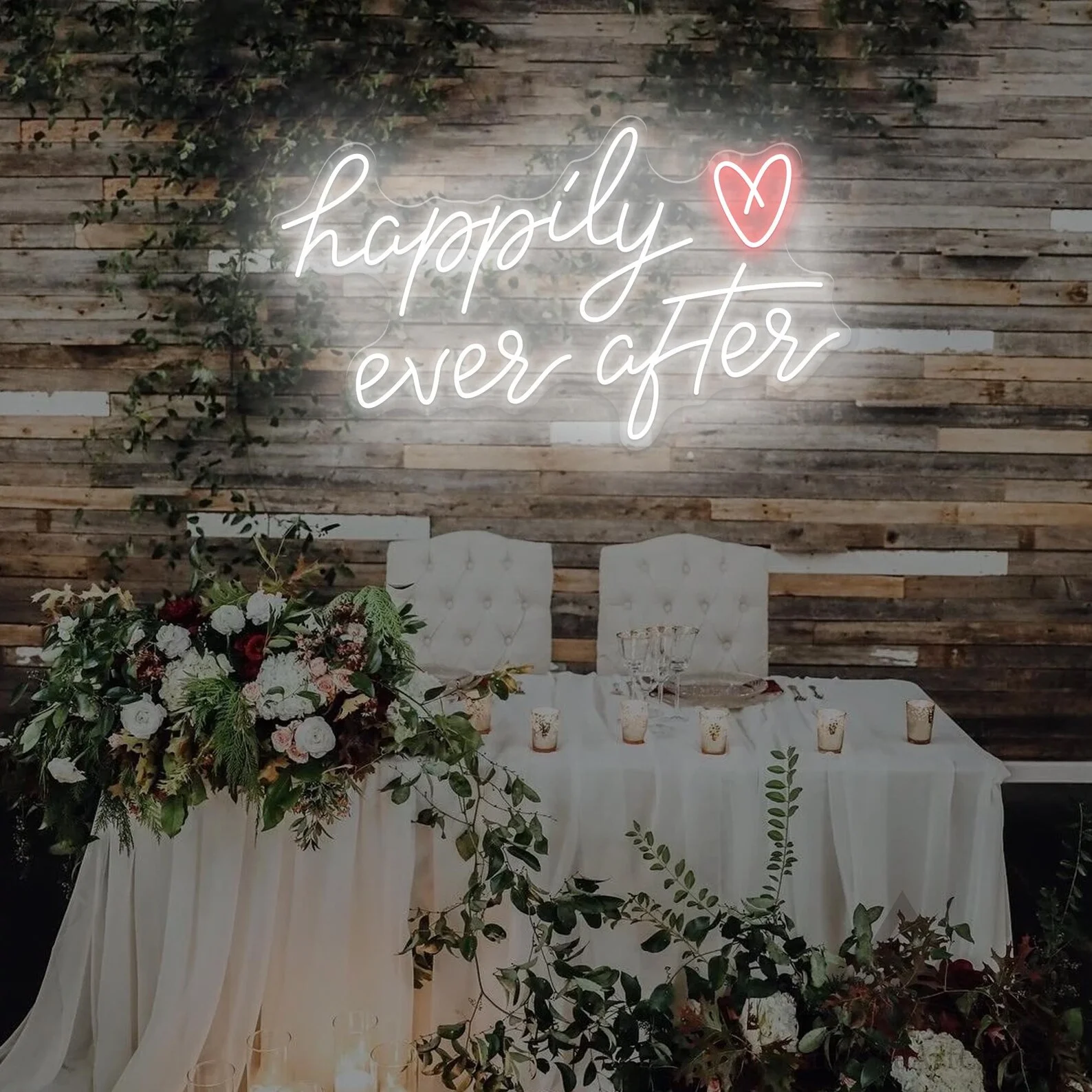 Happily Ever After Neon Sign,Custom Wedding Party Decor,Wedding Gifts for couple,Engagement Party Decor,Proposal Neon Sign