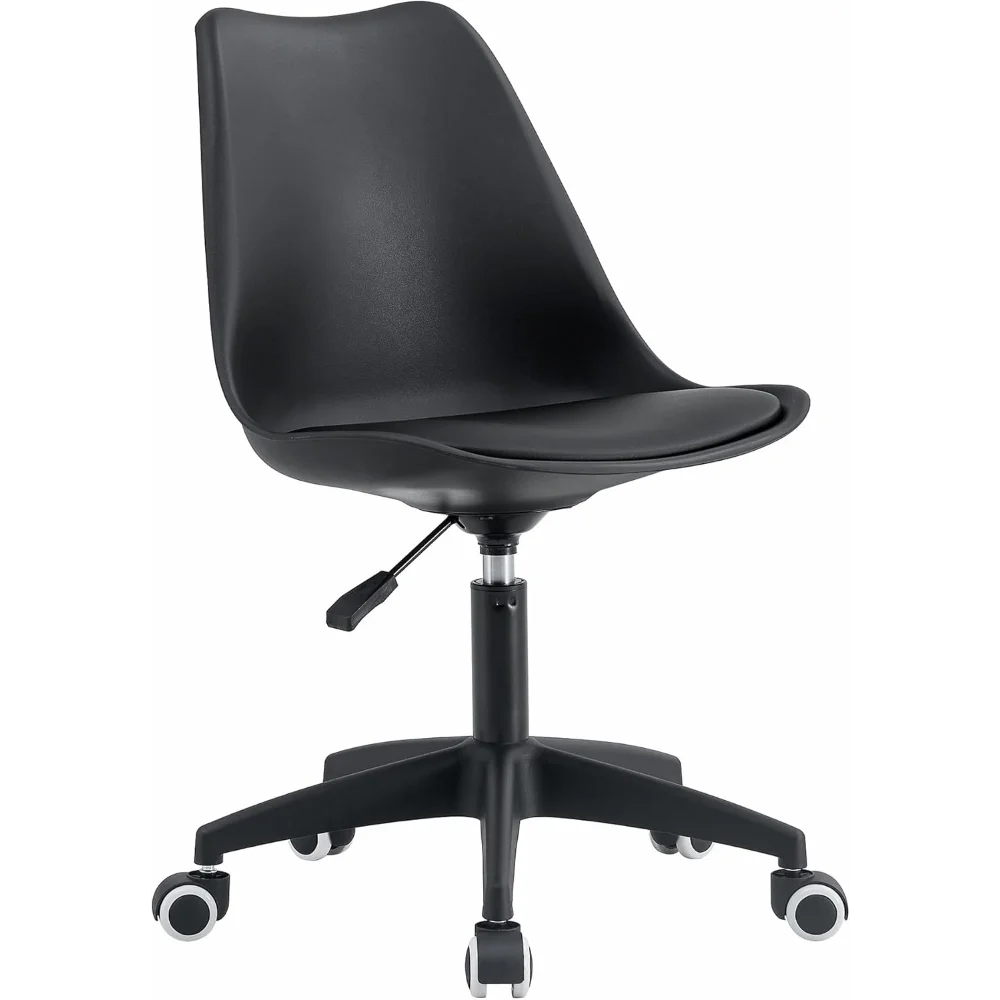 

Modern Home Office Desk Chairs Adjustable 360 Degrees Swivel Chair Engineering Plastic Armless Swivel Computer Chair