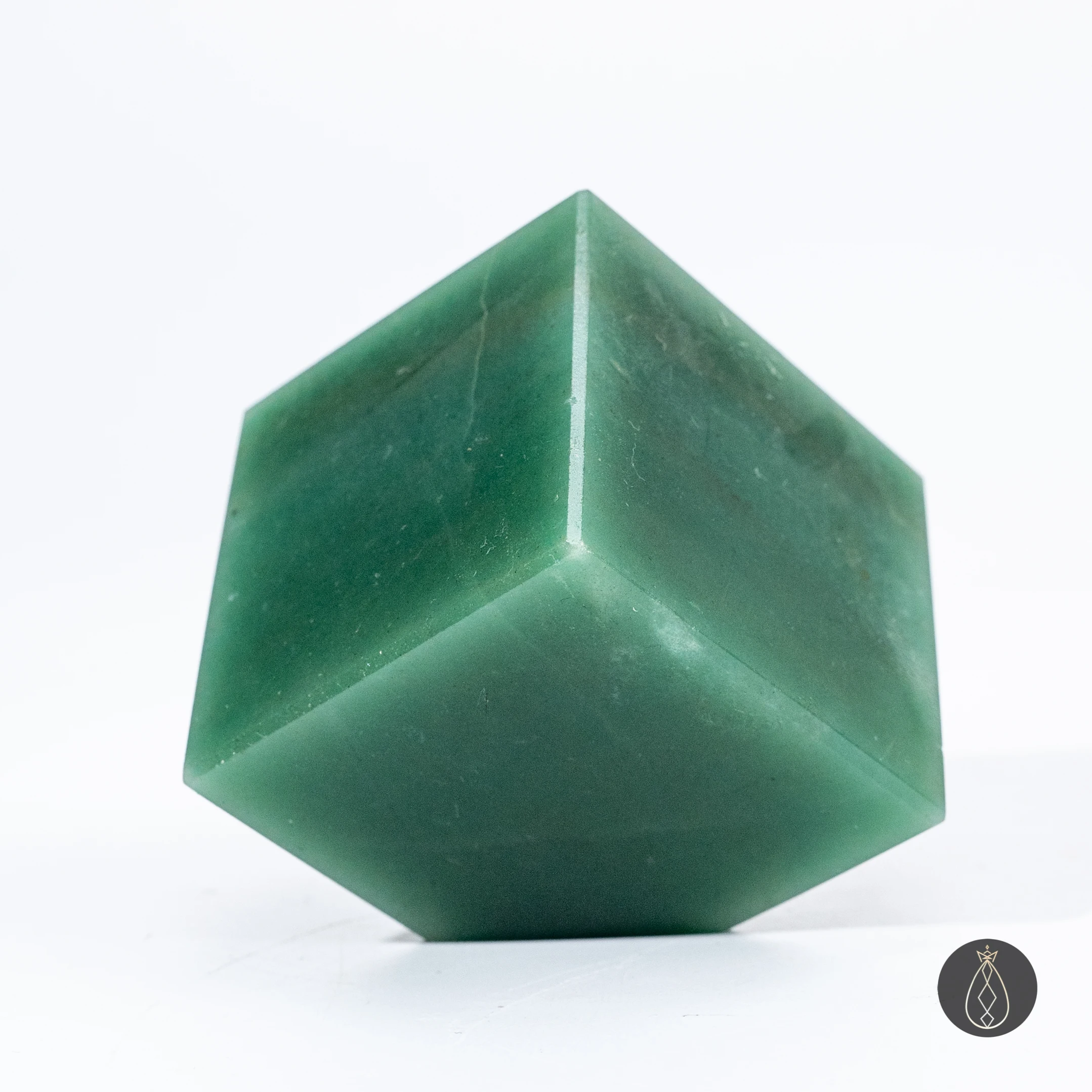Natural Green Aventurine Cube – Hand-Polished Crystal | Healing Stone & Home Décor