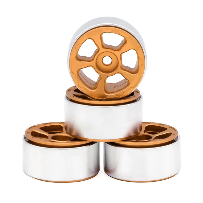 

MALI-4PCS 1.0In Metal Wheel Rims For 1/24 1/18 RC Crawler Car Axial SCX24 AX24 FCX24 Enduro24 TRX4M