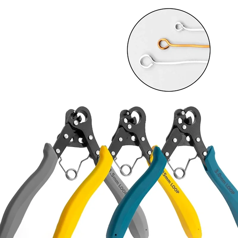 1.5/2.25/3 مللي متر سلك المتداول ذو طيات مجموعة ل سلك لف الانحناء إصلاح صنع المجوهرات أداة كماشة بأنف مستديرة لتغليف حلقة الأسلاك