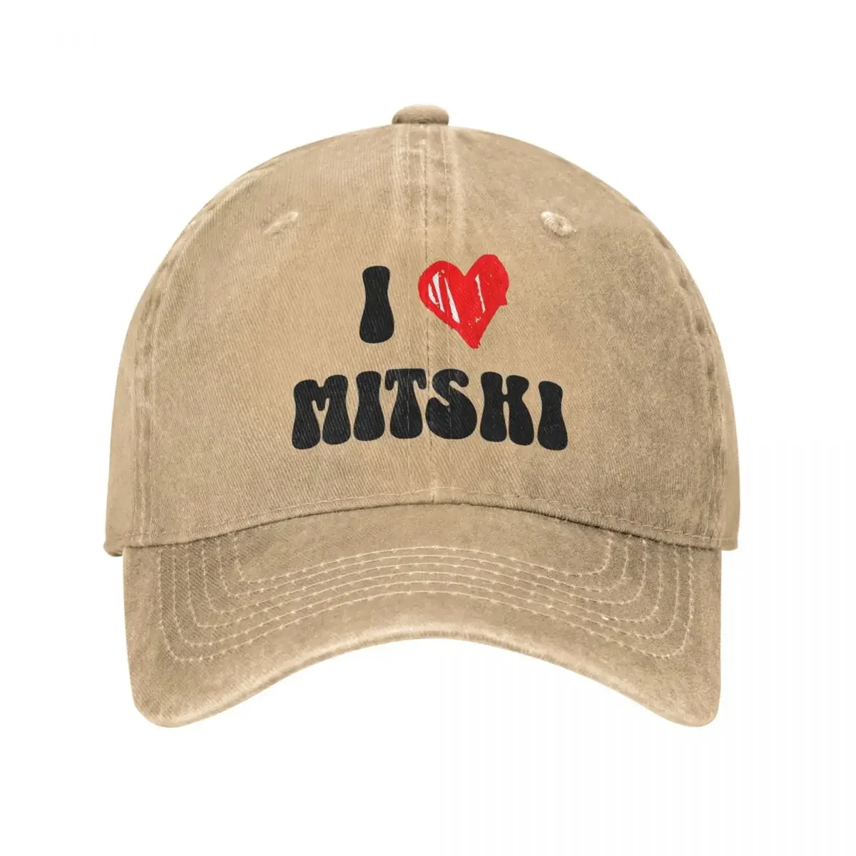 I Love Mitski Baseball Caps Vintage Distressed Denim Snapback Hat Unisex Style Outdoor Activities Adjustable Fit Caps Hat