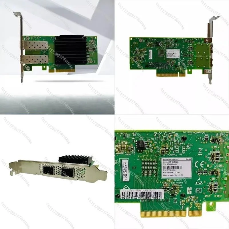 For Mellanox MCX512A-ACAT 25G Dual Port Network Interface Card Replacement Parts Compatible with MCX512A MCX4121A Chip