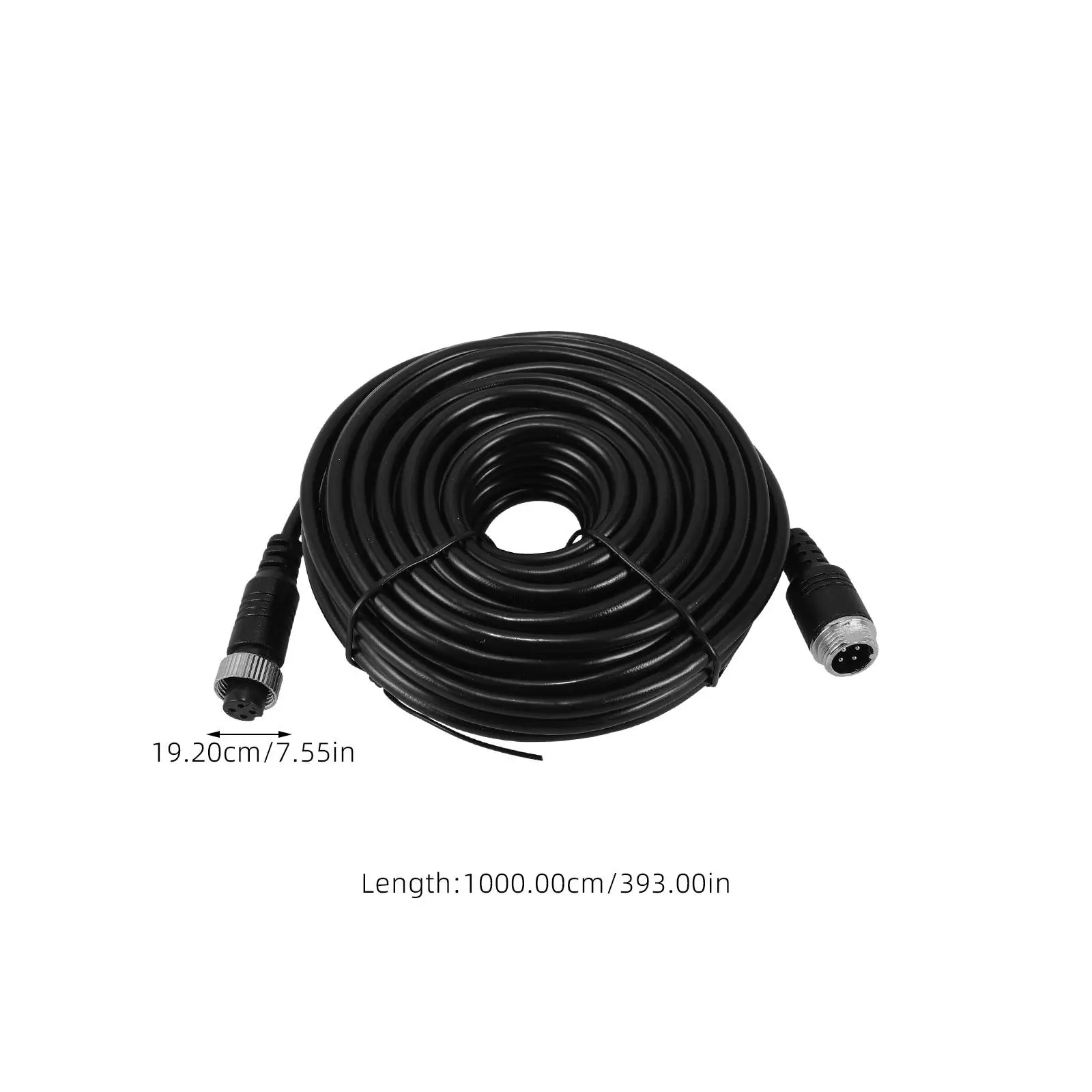 10 Meter Backup Camera Extension Cable 4-Pin Double Shielded Rear View Camera Wire for Car Driving Recorder Dash Cam Van
