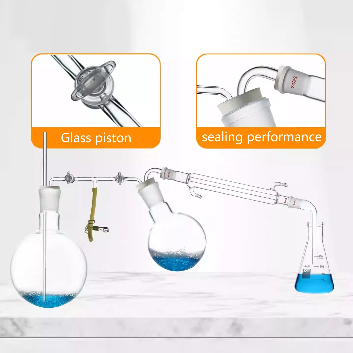 Steam distillation unit 250/500ml organic extraction distillation reactor condensation