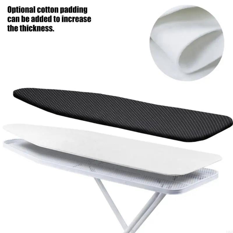 Ironing Board Cover 70x45cm Easy to Install Washable Fabric Board Protector for Standard Ironing Board Heat Resistance Y5GB