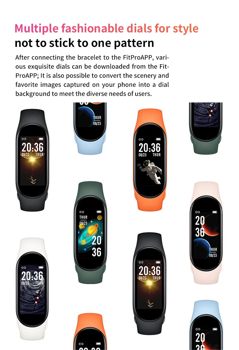M8 Fitness Tracker Classic Smart Bracelet Pedometer Health Calories Multi Modes MSG Whatsapp X Notifications