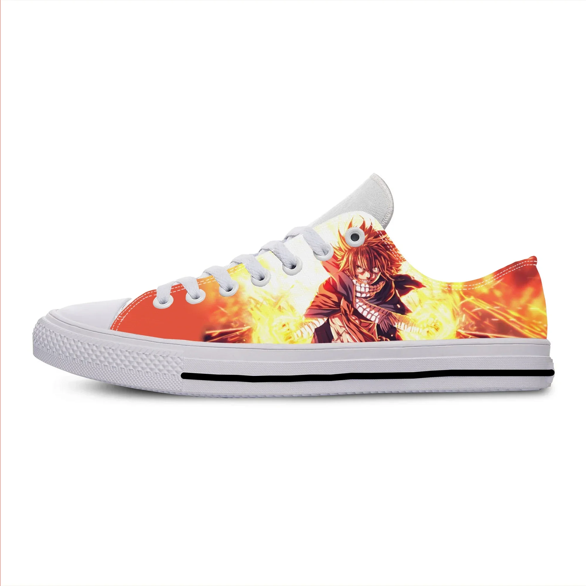 Japanese Anime Manga Cartoon Comic Fairy Tail END Casual Cloth Shoes Low Top Lightweight Breathable 3D Print Men Women Sneakers