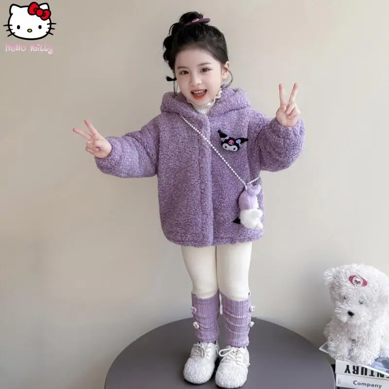 الأطفال Kawaii الدافئة مقنعين سترة قطن طماق مجموعة الكرتون الخريف الشتاء جديد الأطفال أنيمي سترة قمم قطعتين مجموعة #1
