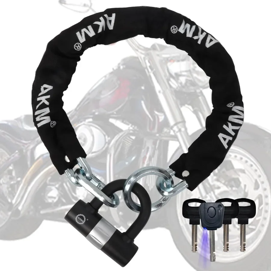 

3Foot Heavy Duty Chain Lock with 12mm Thick Durability and 4 Keys for Bicycle Moped Scooter Motorcycle Security 16mm U Lock Ant