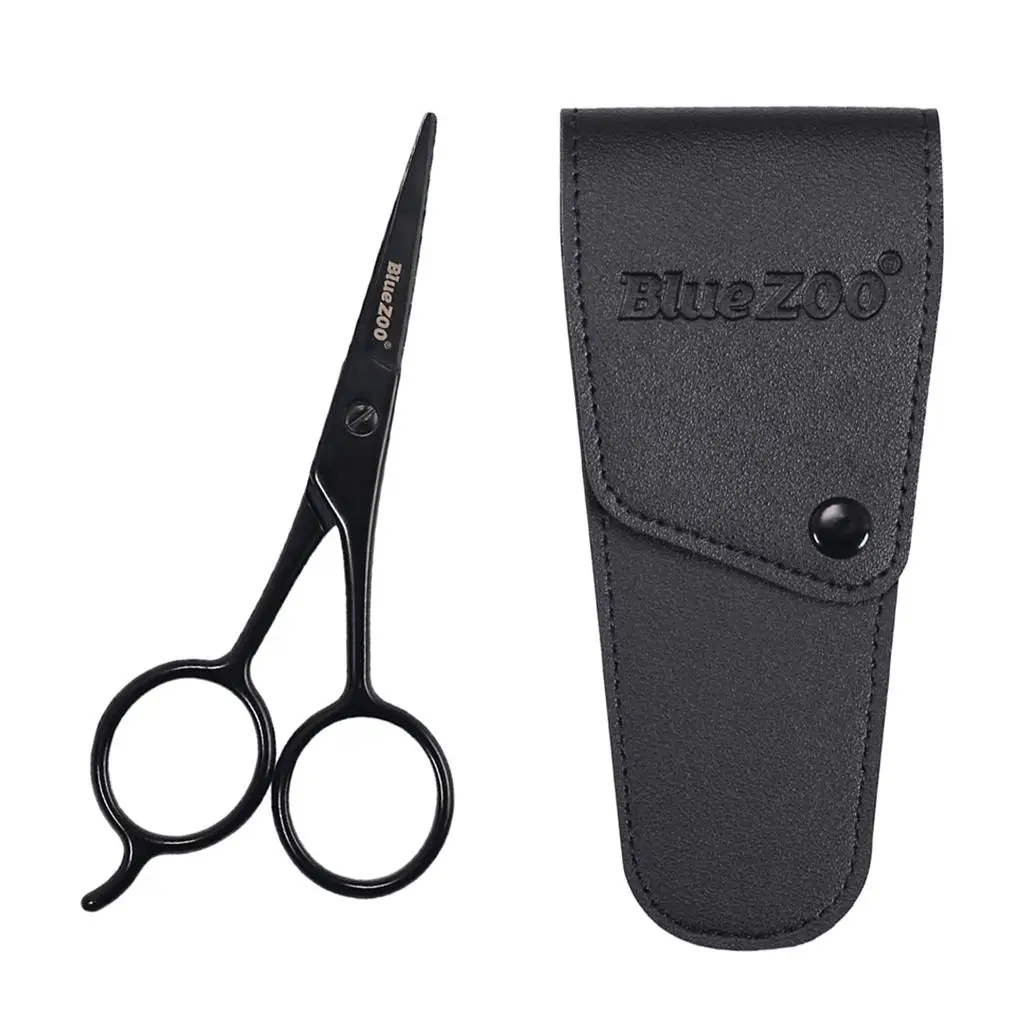 Stainless Steel Grooming Scissors for Beard Mustache Nose and Eyebrow Hair Trimming Tool Professional Hair Accessories for Men
