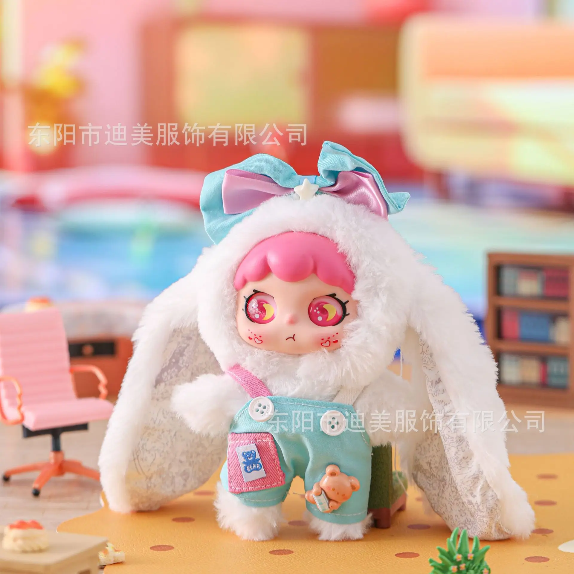 لطيف أفخم المد اللعب دمية طويلة الأذن أرنب أرنب دمية كبيرة العينين فتاة سوبر ماركت قلادة المفاتيح حقيبة الزخرفية الديكور #3