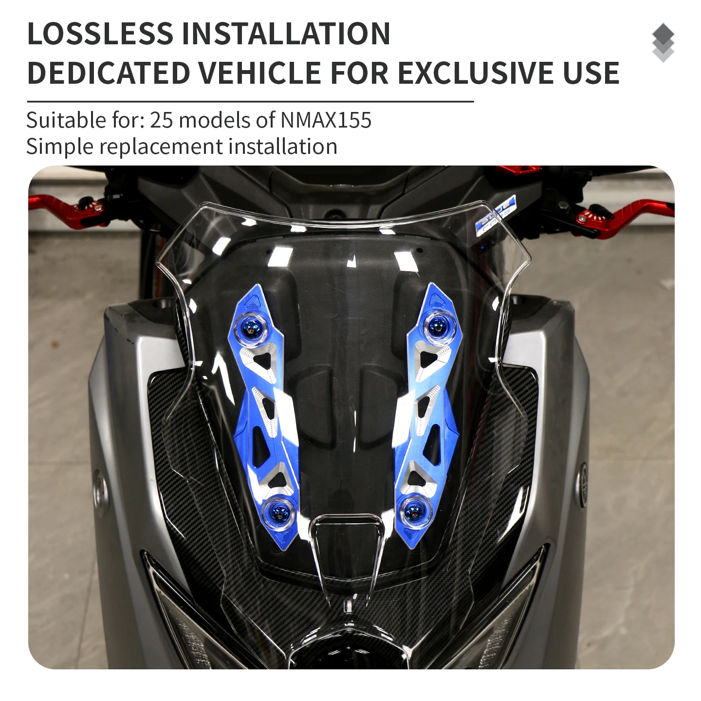 

Motorcycle Accessories For Yamaha Nmax 155 125 NMAX125 NMAX155 V3 2025 Decorative Strip Modified Support Windshield Bracket CNC