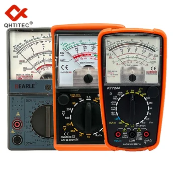QHTITEC Analog Multimeter AC DC Voltage Meter Ammeter Resistance Meter 3 In 1 Handheld Tester Electrician Professional Tools