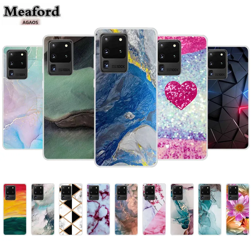 Чехол для мобильного телефона Samsung Galaxy S20, ультра мраморный Мягкий силиконовый чехол для телефона Samsung S20 LTE Plus FE, защитный чехол