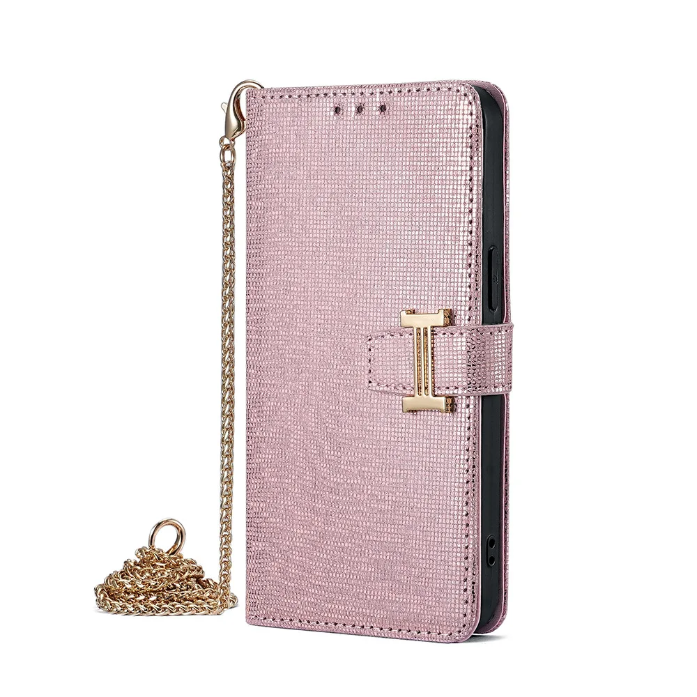 Crossbody Wallet Case for Xiaomi Mi15 Ultra Mi14T Mi14 Mi13T Mi13 Pro Mi12S Mi12 Mi11T Mi11i Leather Metal Strap 3 Cards Cover