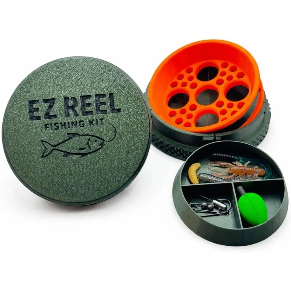 

Pocket Handline Reel Compact Ultralight Rodless Fishing Kit for Hiking Backpacking Outdoor Adventure