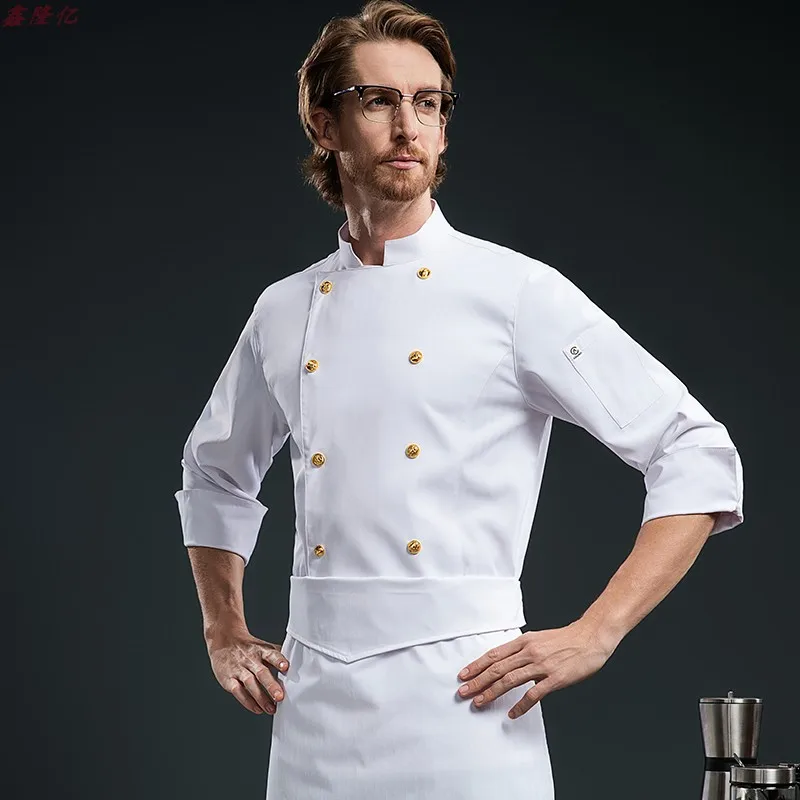 Cake Shop restaurante occidental Steakhouse uniforme de trabajo de cocina de manga larga Catering Hot Pot restaurante Hotel uniforme de Chef de otoño f