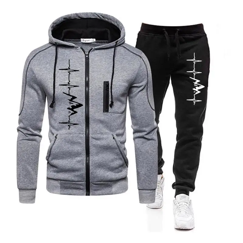 Casual Tracksuit Men Sports Pants and Sportswear Sweatshirt Hoodie Sweatsuit Jogging Daily Hot Sales Sets for Two Piece 2024