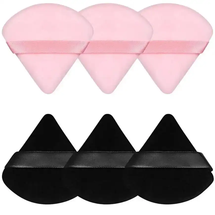 3/5/6 Pcs 루스 파우더 용 삼각형 파우더 퍼프 리퀴드 코스메틱 소프트 플러시 파우더 퍼프 메이크업 파운데이션 퍼프 메이크업 도구
