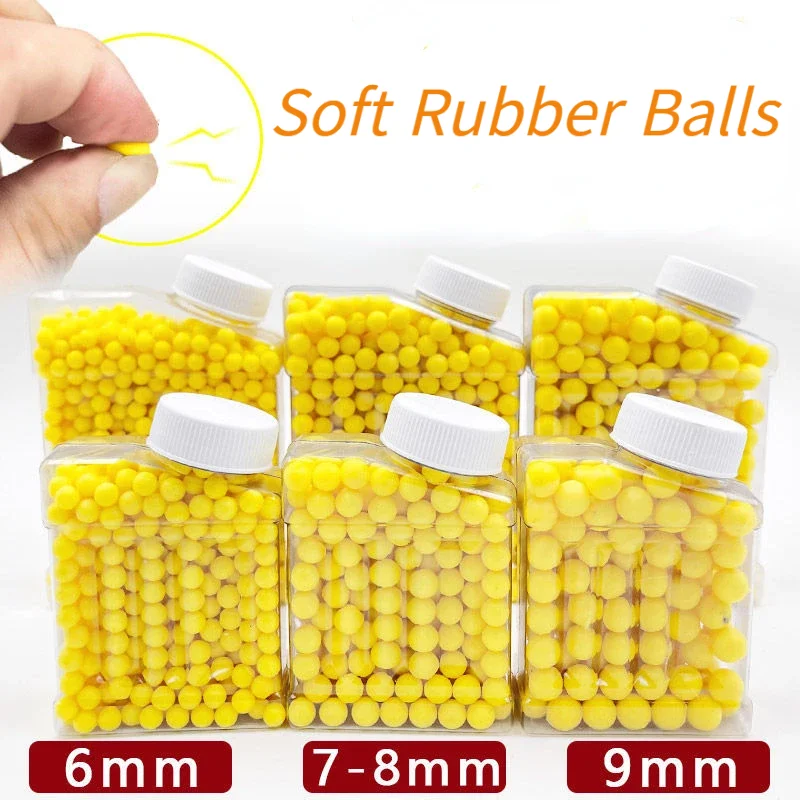 

P98 6mm 7mm Flexible Glue Soft Rubber Balls 7-8mm Elastic Rubber Bullet for Toy Gun Outdoor Shooting Game Accessories