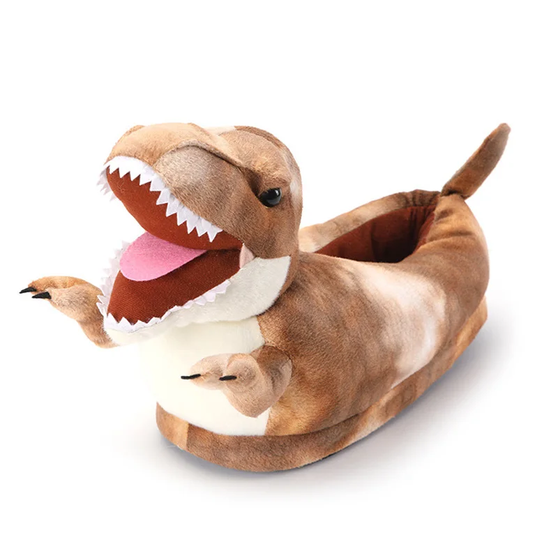 

Size 25-44 Parent-child Dinosaur Animal Shoes Creative Funny Slip On Home Slides for Dad Mom Children Gift Slippers