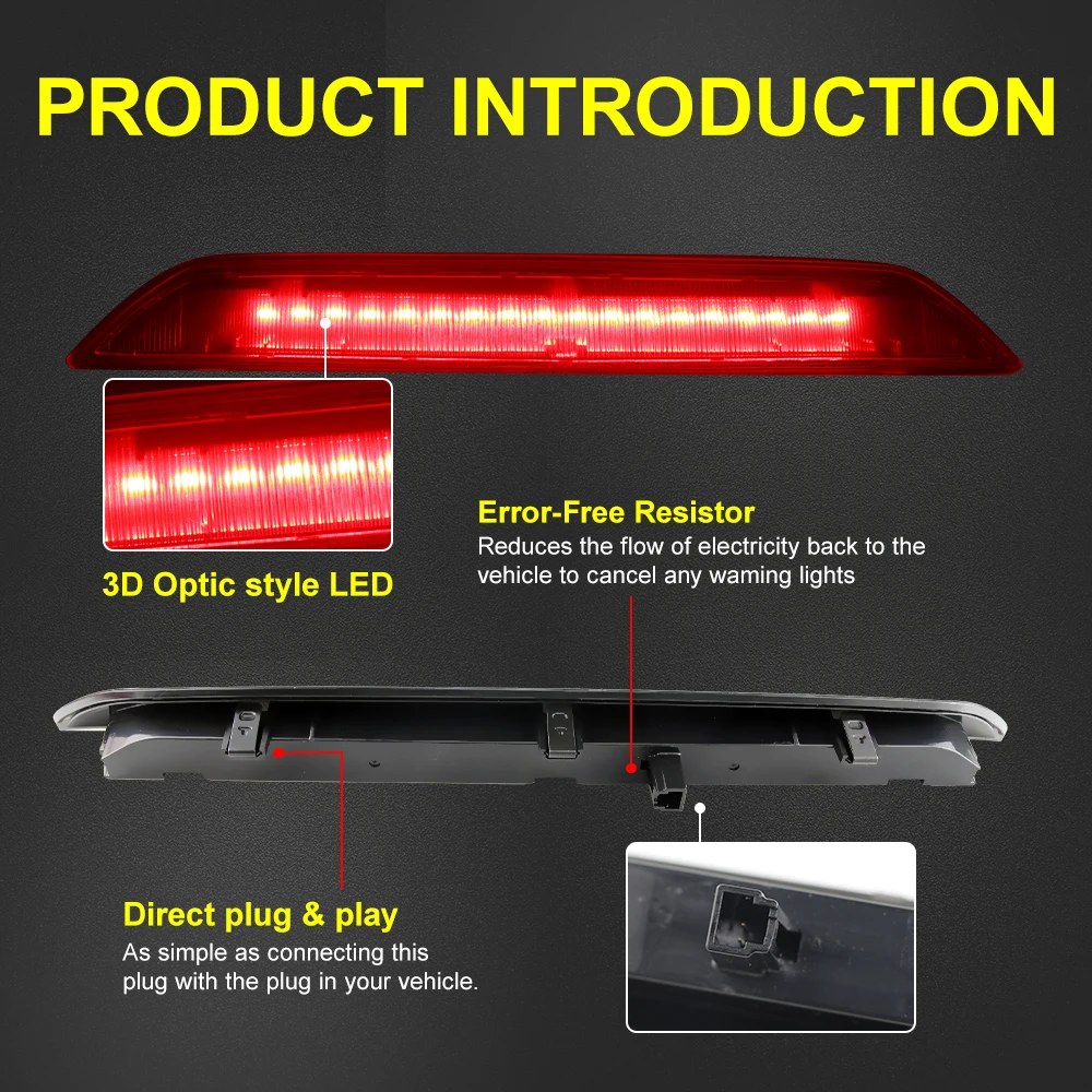 LED Third High-Level Brake Reverse Light FOR Ford Transit Tourneo Custom Transit 150 250 350 HD Van Bus 2013-2024 BK3Z-13466-C