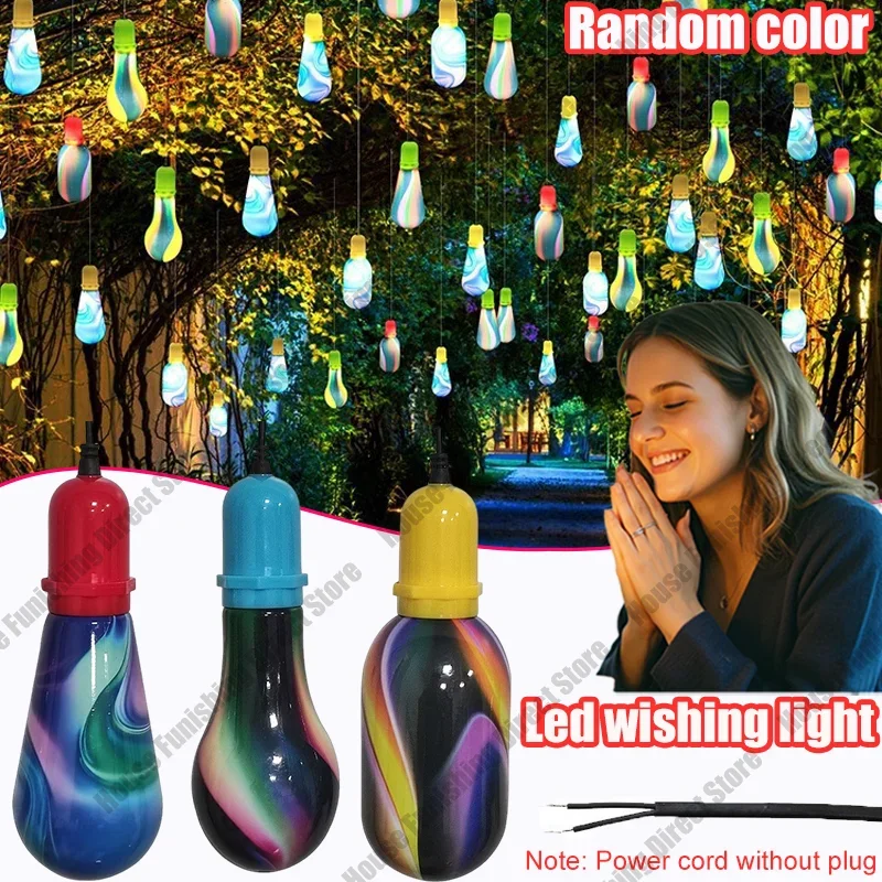 

New Style Wishing Light Glazed Lamp Led Colorful Decoration Ambient Light Outdoor Waterproof Landscape Light Holiday Decoration