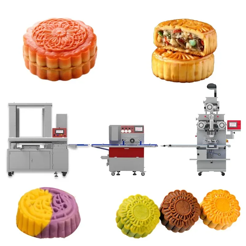 Automatic Mooncake Encrusting Machine Automatic Filling Mooncake Production Line and Automatic Forming Machine