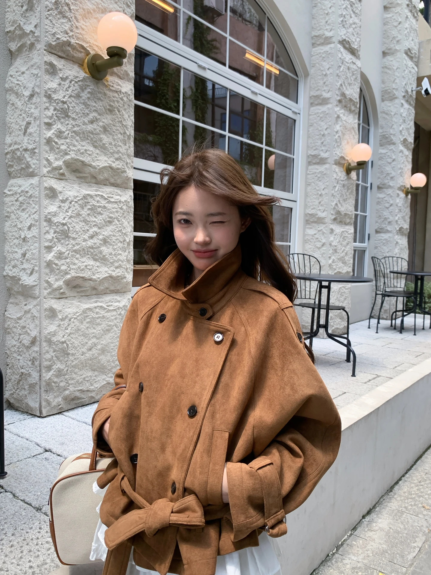 

Женский замшевый топ в стиле ретро в Корейском стиле, повседневный свободный крой, осеннее новое поступление, универсальный утягивающий топ с модным воротником