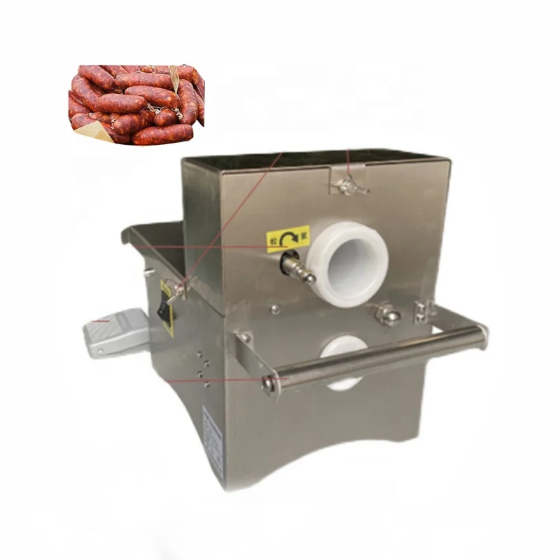 Nice Appearance Electric Kitchen Use Sausage Knotting Binding Machine Hot Dog Tying Twisting Binder Equipment With Ham