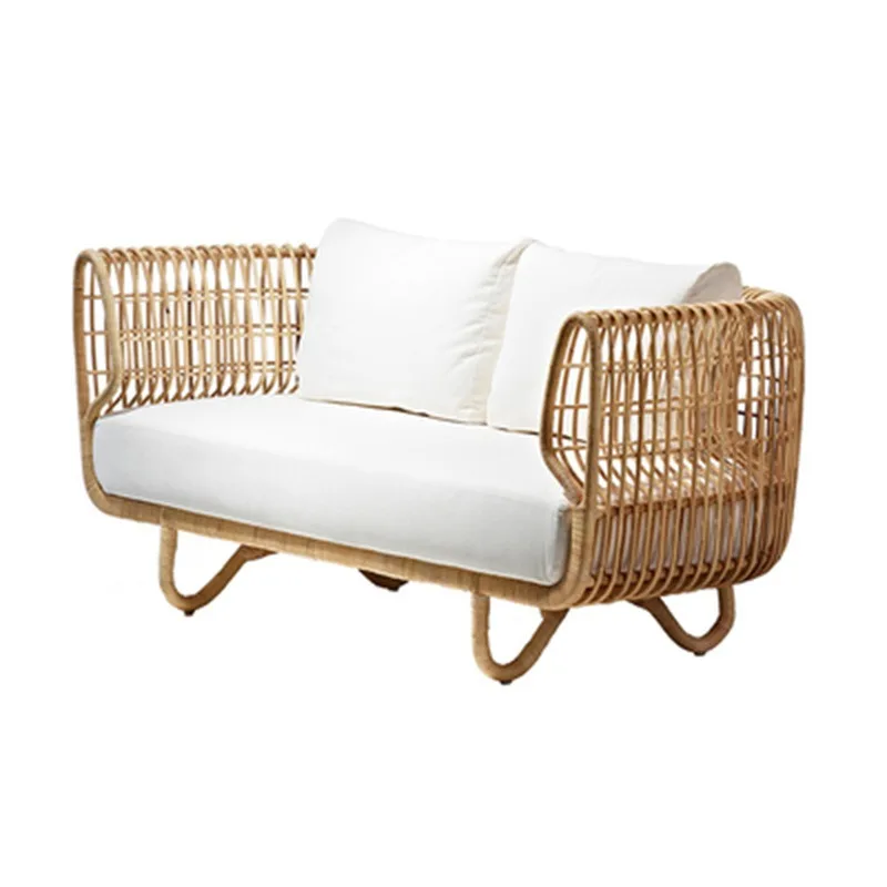 Rattan sofa, outdoor courtyard sunscreen and waterproof combination y