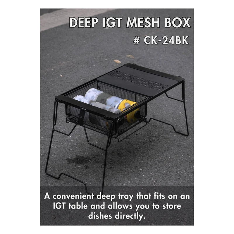 ABAH-CAMPINGMOON For IGT Folding Basket 2 Units Water Filter Basket Table Board Camping Table Storage Kitchen Accessories