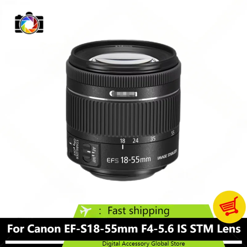 Original EF-S18-55mm f/4-5.6 IS STM Lens Lenses For Canon 1200D 1300D 600D 750D 760D 70D 60D 77D 80D 90D 100D 200D T6 camera