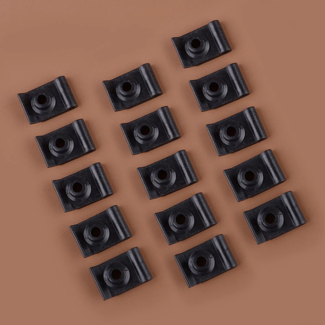 

50 шт./компл., вкладыш для крыла, крышка арки колеса, U-образная гайка, винт, втулка, зажим 53879-22010, подходит для Toyota, черный нейлон