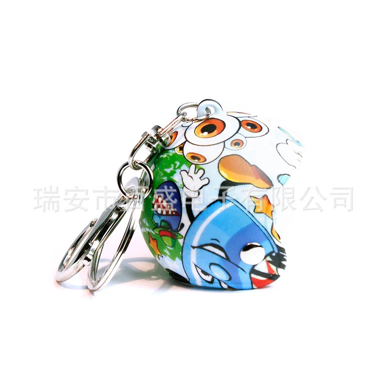 Car Keychain Cartoon Motorcycle Camouflage Broken Duck Helmet Hat Pendant KeyRing Decor Creative Bicycle Key Chain Accessories