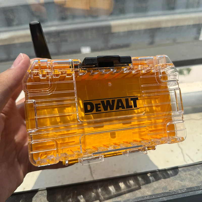DEWALT Medium Tough Case+ Tool Box Clear Lid Impact Resistant Portable Screwdriver Bit Organizer Drill Bit Storage Case view 3