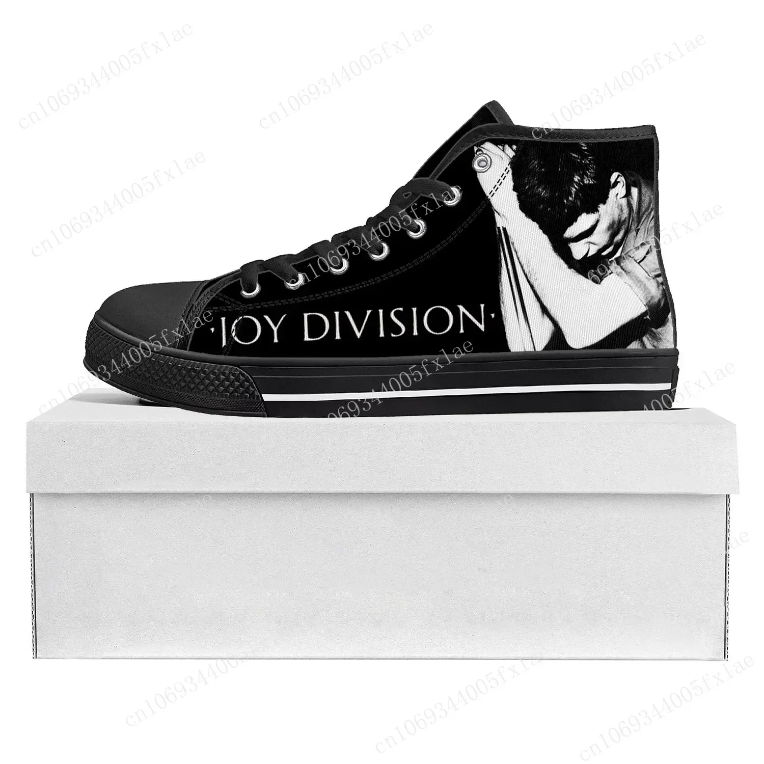 Joy Division Rock Band High Top High Quality Sneakers Mens Womens Teenager Canvas Sneaker Casual Couple Shoes Custom Shoe Black