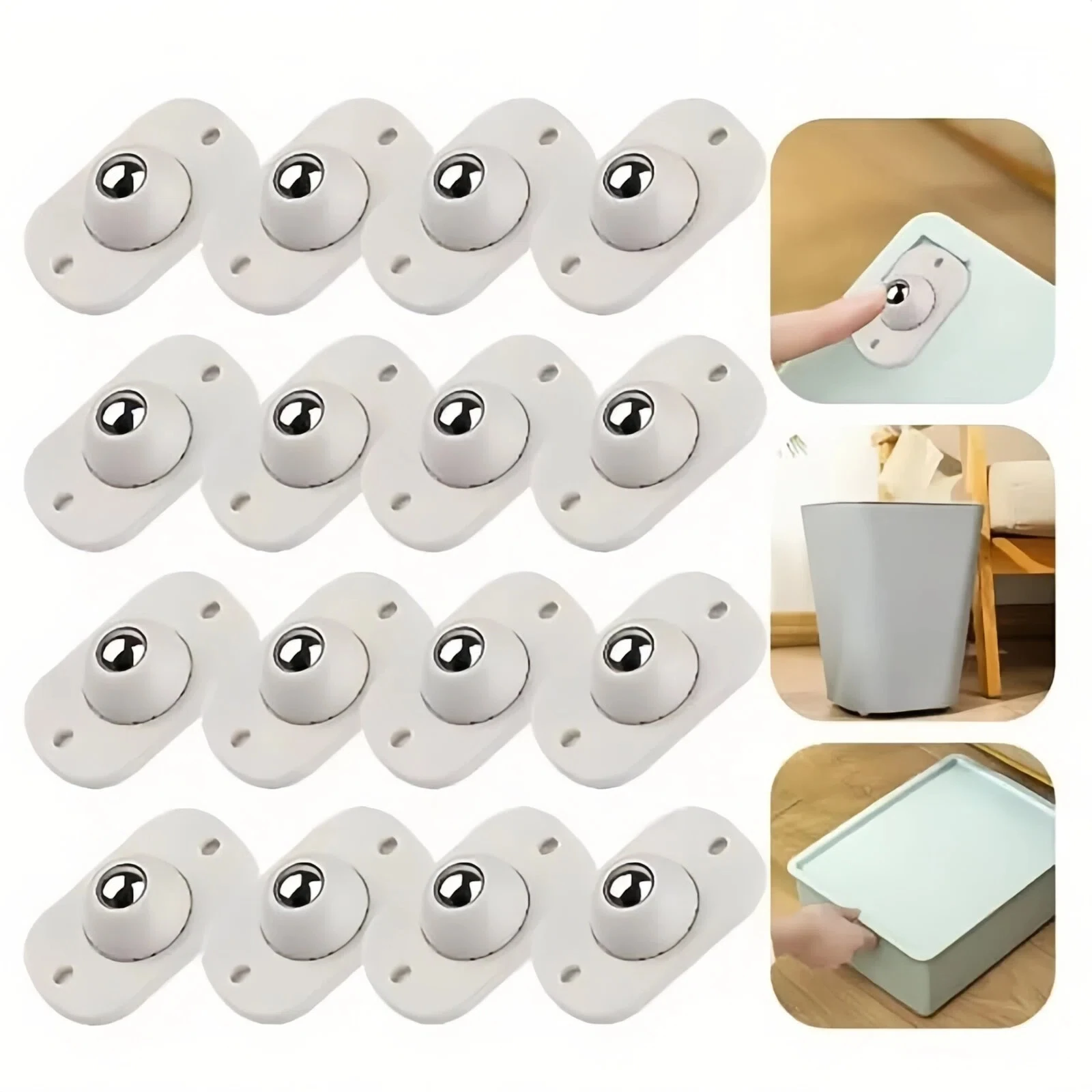 8/20 Stück selbstklebende Universalrollen, drehbare Räder, Mini-Lenkrollen für Möbel, Aufbewahrungsbox, Rollen, Müllschränke