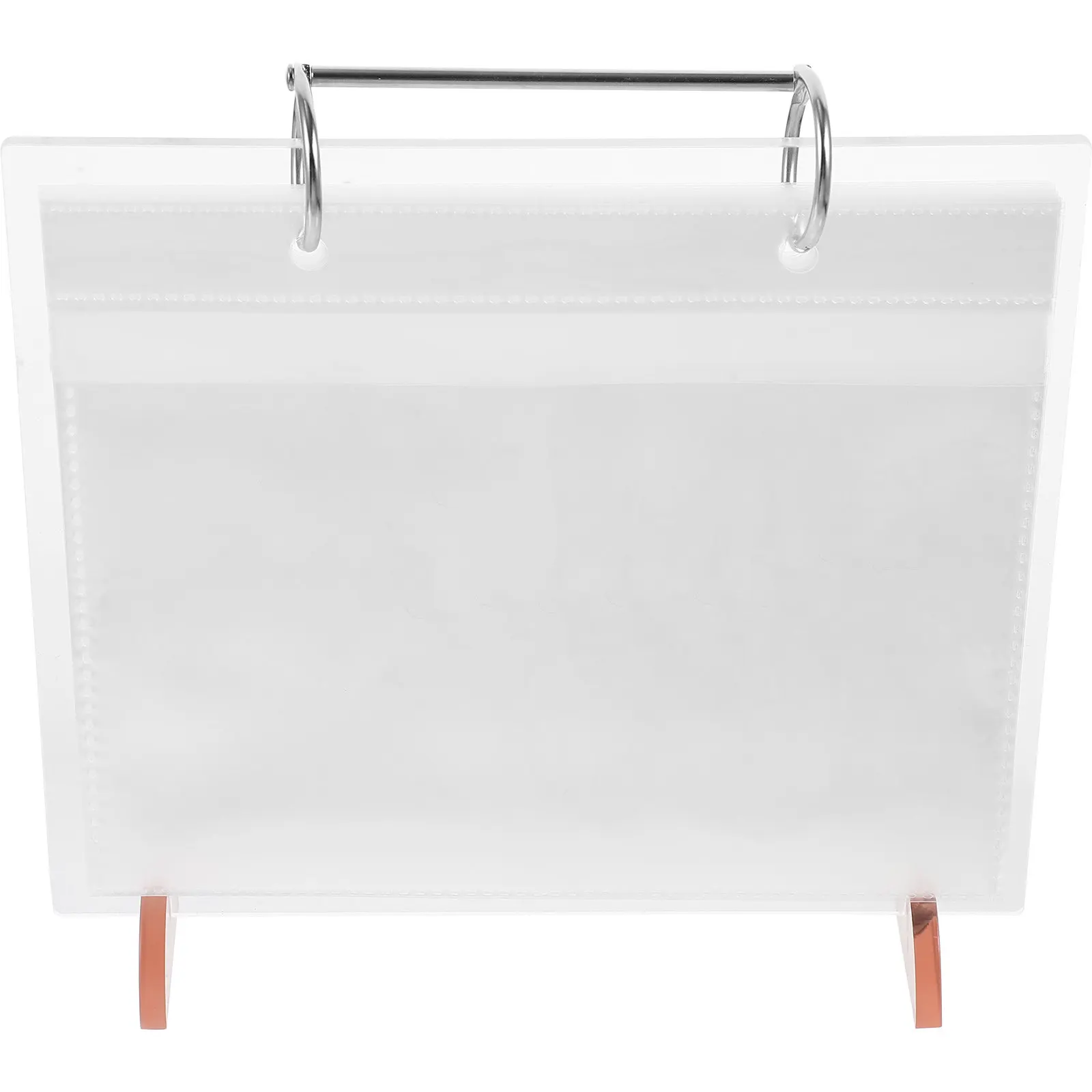 

Clear Photo Album Stand Desktop Loose-Leaf Calendar Holder Tabletop Acrylic Display Stand for Office Home Restaurant Menu Sign