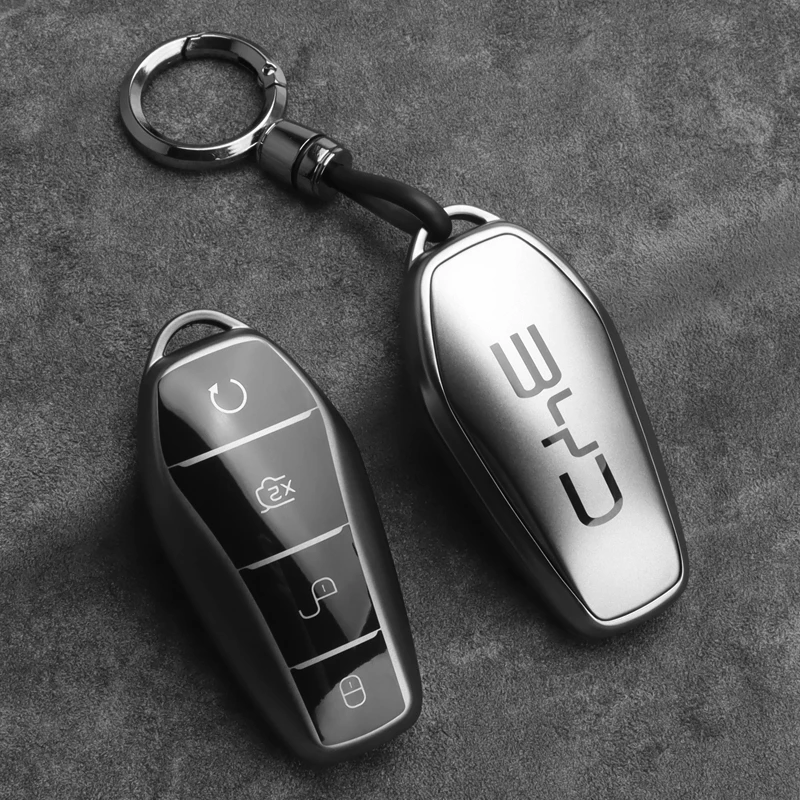 Tpu caso chave do carro capa para byd selo canção mais atto 3 golfinho han ev tang qin u dmi yuan pro proteção chaveiro acessórios