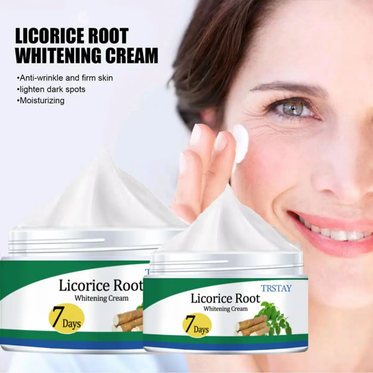

TRSTAY Licorice Moisturizing Cream brightens skin tone and improves complexion