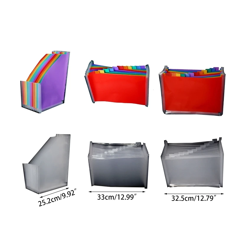 13 Pockets Expanding File Folder Bag Accordion Document Organizer A4 Letter Size