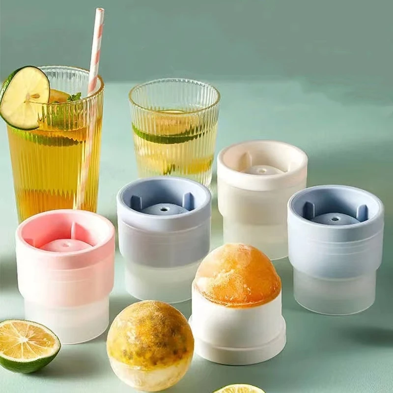

1pcs 3D Ice Cubes Frozen Ice Ball Maker Silicone Ice Ball Mold Ice Maker Dormitory Small Silicone Whiskey Home Ice Ball Mold