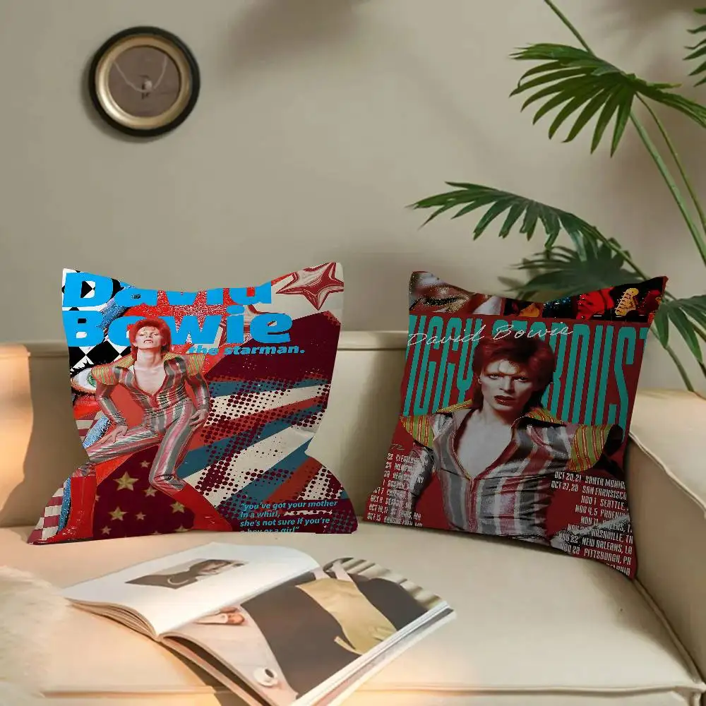 Musician D-David B-BowieS Cushion Cover Car Throw Pillow Case For Sofa Car Christmas Gift 40x40cm 45x45cm