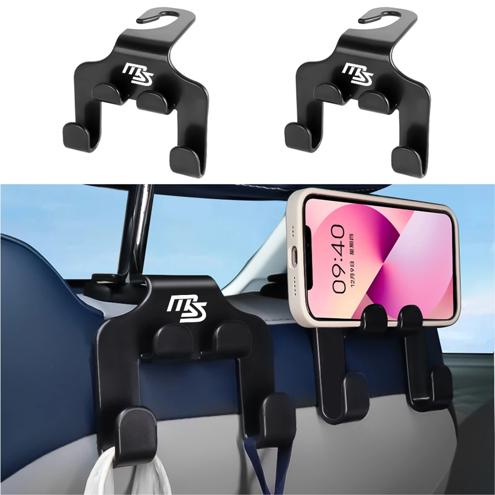 2pcs Car Rear Seat Hanging Dual Hook Hanger Storage Mobile Phone Holder For Mazda 2 3 5 6 7 323 626 RX7 RX8 MX3 MX5 Axela Atenza