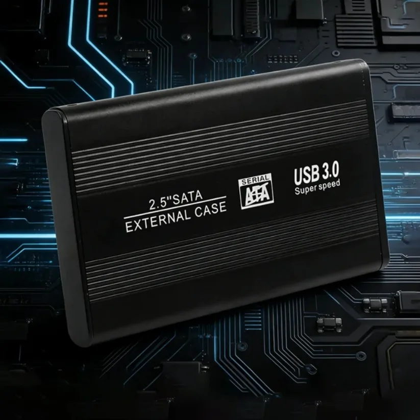 SATA-zu-USB-3.0-externes Festplattengehäuse 2,5 Zoll, tragbares HDD-Caddy inklusive USB-3.0-Datenkabel