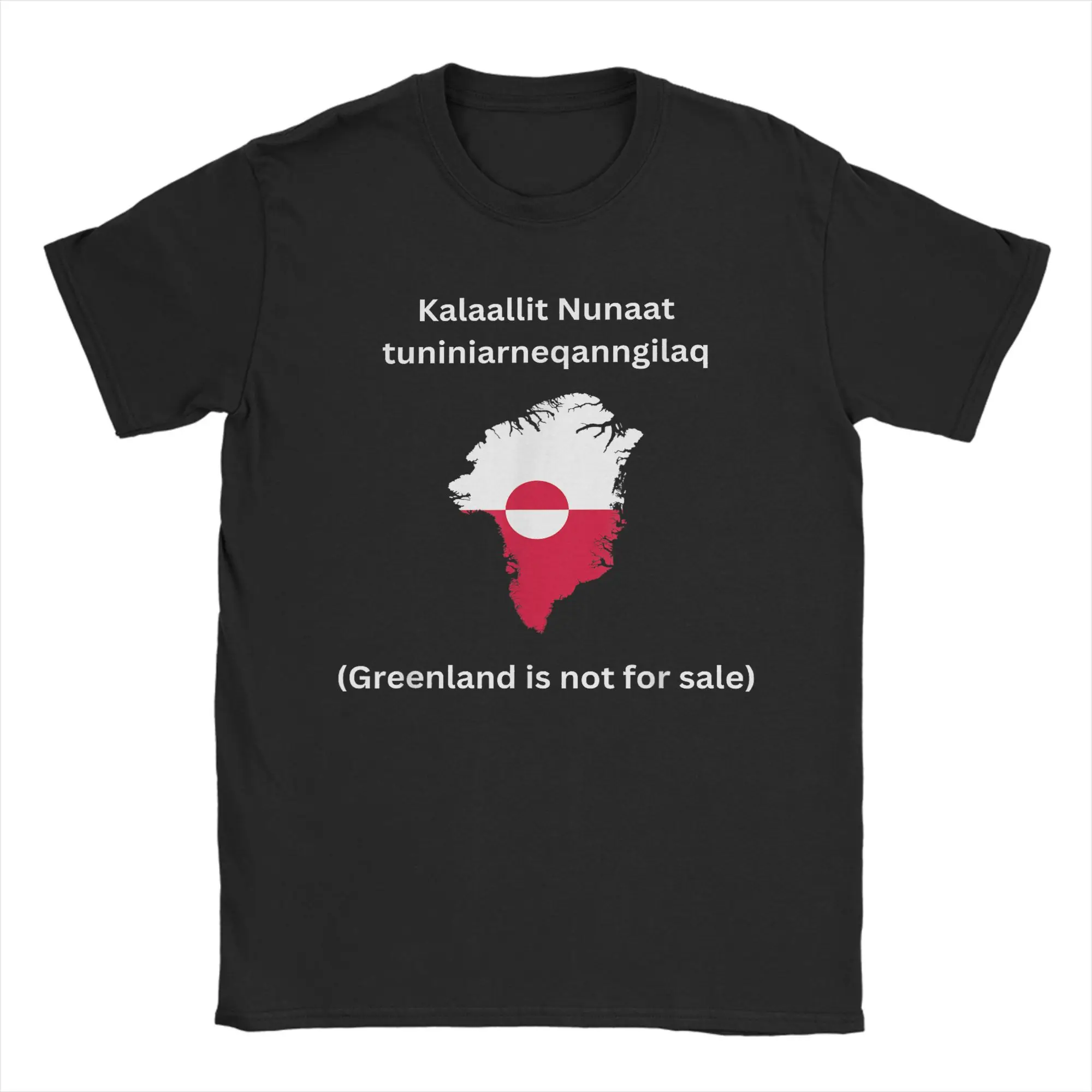 

Greenland is Not for Sale Anti T-Shirt for Men Map Flag Unique 100% Cotton Tee Crew Neck Short Sleeve T Shirts Gift Clothes