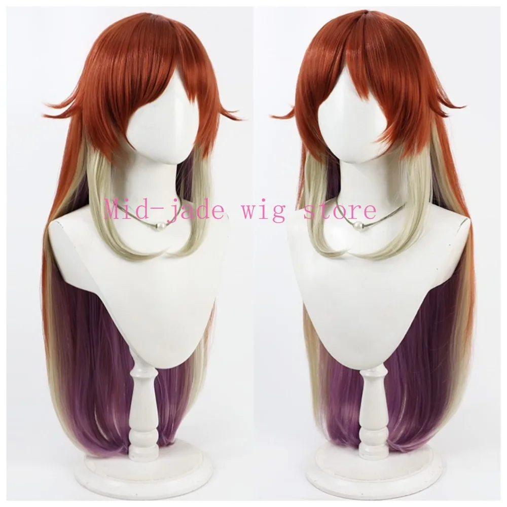 Mikoto Aketa Cosplay Wig Realistic Scalp Multicolor Gradient Hair for Spring Idol Festival and Photo Shoot